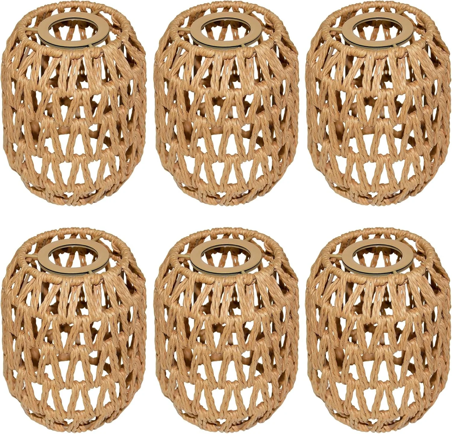 Hanging Light Lamp Shades Boho Rattan Lamp Shades - Image 10