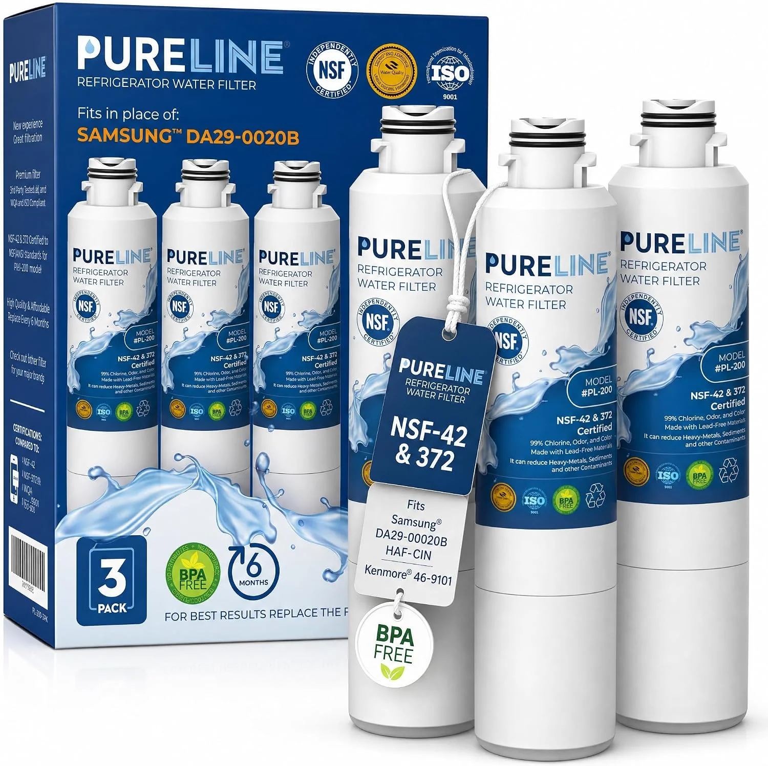 DA29-00020B Water Filter Replacement for Samsung? DA29-00020A/B, HAF-CIN/EXP, HAF-CIN, Kenmore 46-9101, 469101 - For Home Projects