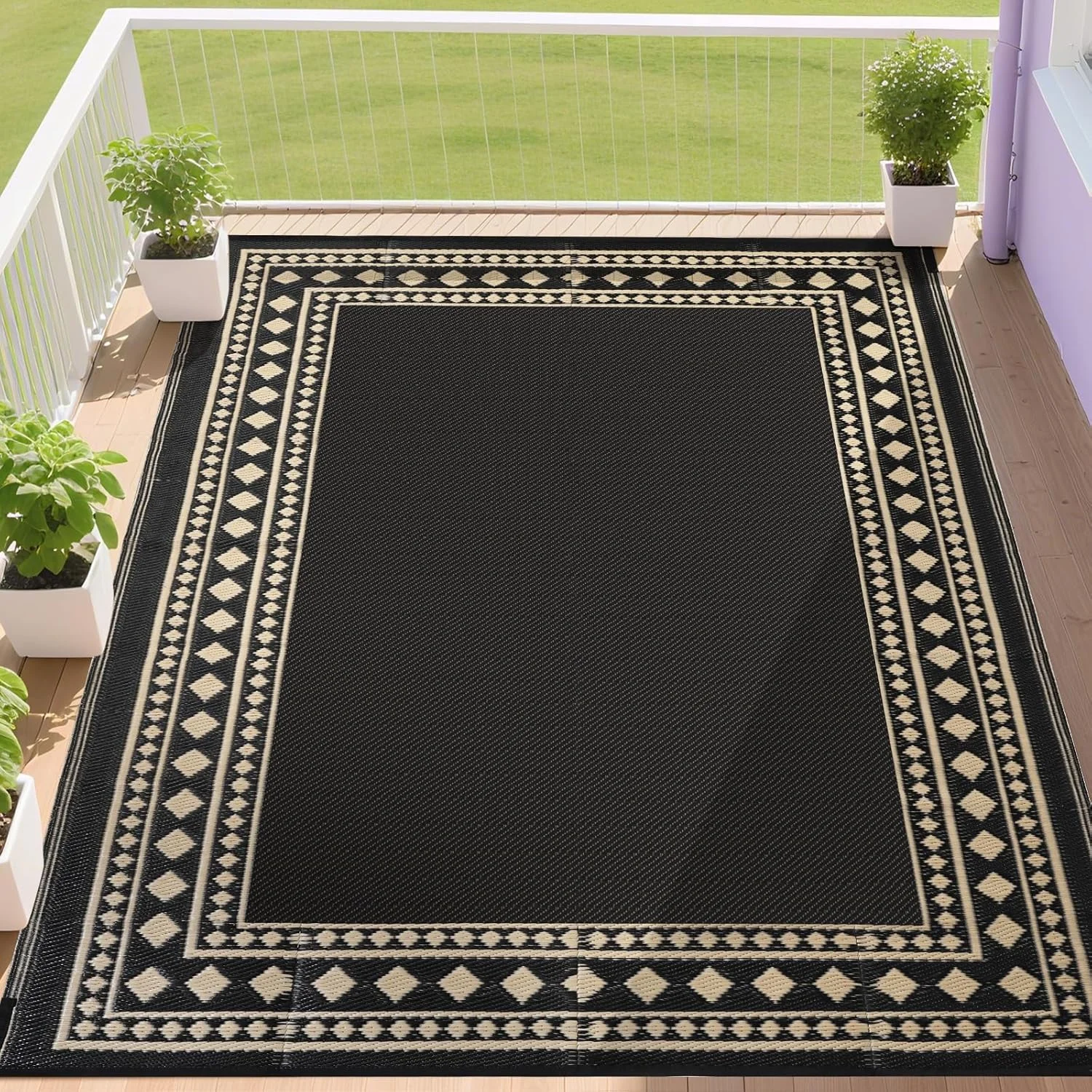 Outdoor Rugs 8'x10' Waterproof for Patios Clearance, Plastic Straw Mats for RV - Image 11