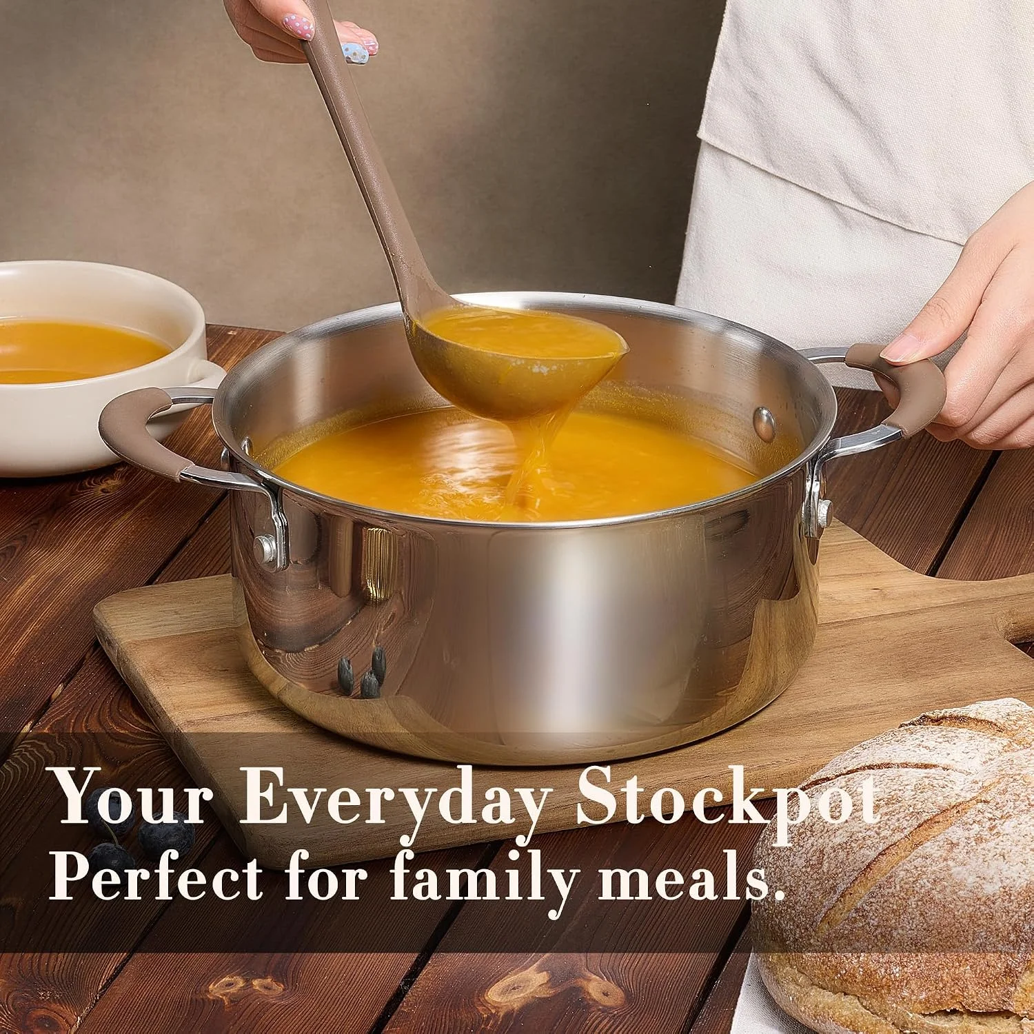 19pcs Stainless Steel Cookware Set with Detachable Handle, Pots and Pans Set - Image 6