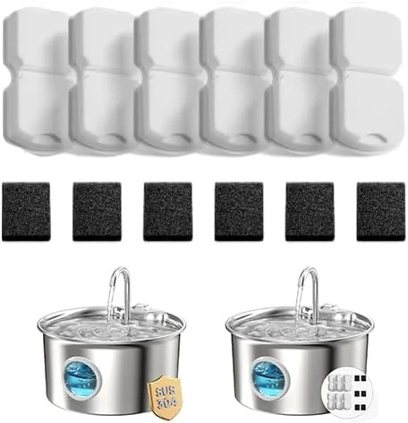 Alternative view of Cat Water Fountain Stainless Steel: Cat Fountain for Drinking - 2.6L Pet Water Fountain Indoor Cats - Quiet Pets Waterer - Cats Water Dispenser - for Small Animals