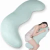 AISLEEP Body Pillow for Adults, Full Body Pillow for Side Sleepers, Long Bed Pillow, Memory Foam Firm Pillow, Pea Pod Shape Long Pillow for Pregnancy Sleeping Full Body Support