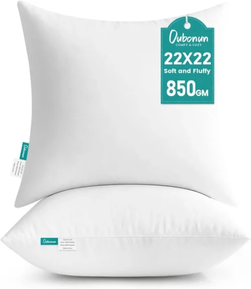Oubonun 18 x 18 Throw Pillow Inserts (Pack of 2)