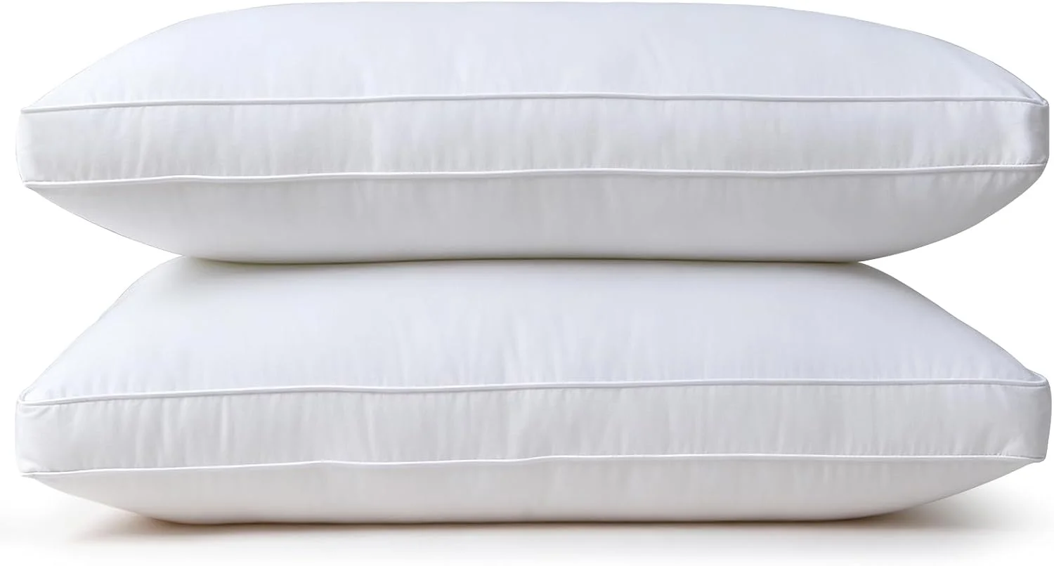 SHERWOOD Hotel Collection Pillows 2 Pack with Cotton Cover, Queen - Image 2
