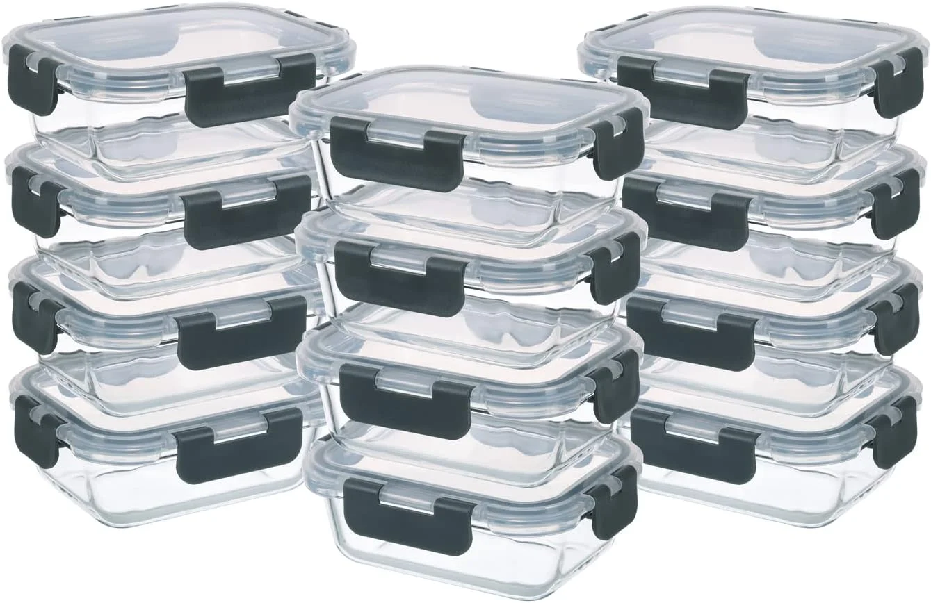 24-Piece Small Glass Food Storage Containers with Lids Airtight - Image 3
