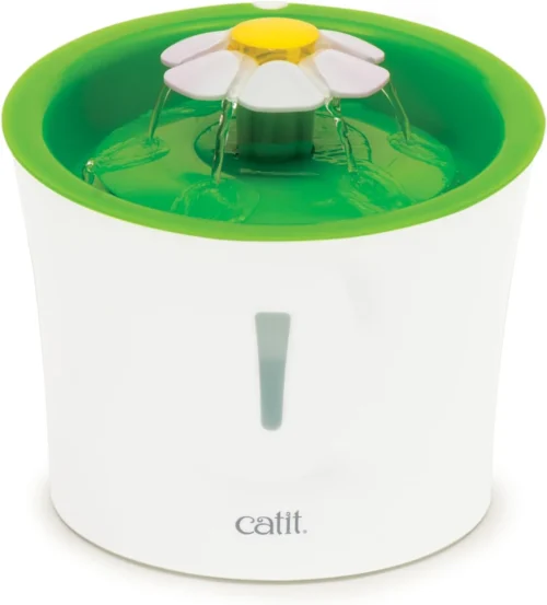 Catit Senses 2.0 Flower Fountain, 3 L Cat Water Fountain, Green
