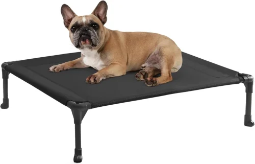 Veehoo Large Elevated Outdoor Dog Bed, Cooling Camping Raised Dog Cot