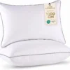 Utopia Bedding Pillows King Size 2 Pack, Firm Cooling Pillow, Navy Piping