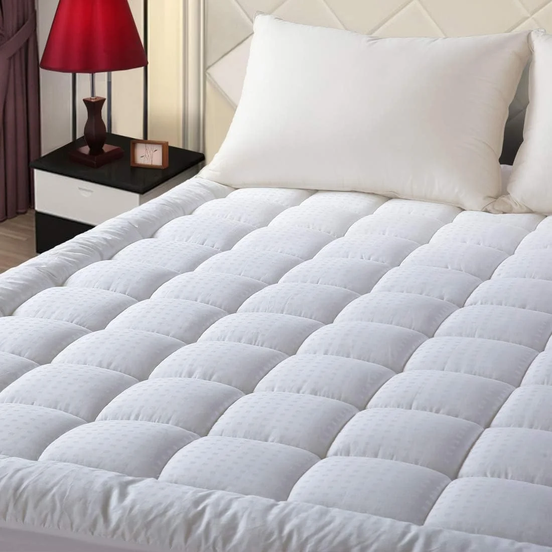 EASELAND Queen Mattress Pad, Extra Thick Cooling Pillow Top Mattress Topper - Image 2