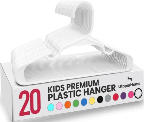 Alternative view of Utopia Home Kids Plastic Hangers 60 Pack – White Baby Hangers