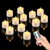 24PCS Flameless Tea Lights Candles with Remote Timer, Led Battery Operated Electric Votive Candle for Wedding Centerpiece Table Decorations