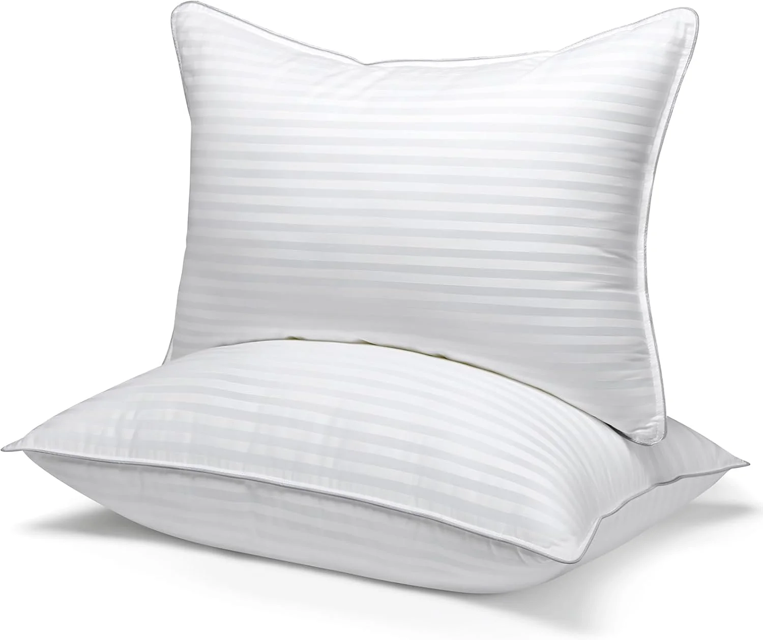 viewstar Pillows Queen Size 2 Pack, Firm Support Gusseted Bedding, White - Image 2