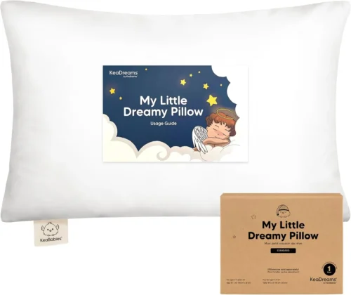 KeaBabies 2pk Toddler Pillows 2 Year Old to 5,13x18 Kids Pillow(Soft White)