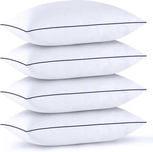 Alternative view of Pillows Standard Size Set of 4 - Bed Pillows for Sleeping 4 Pack, Cooling Supportive Hotel Pillows with Premium Soft Down Alternative Fill for Side Stomach and Back Sleepers