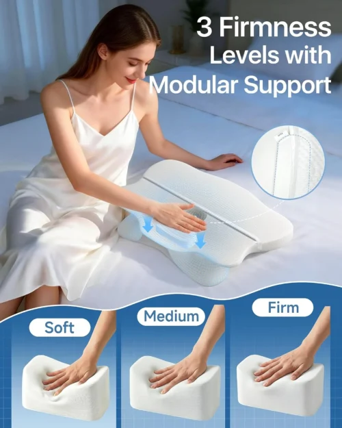 Alternative view of iSkey Cervical Neck Pillow Ergonomic 3 Firmness Pain Relief