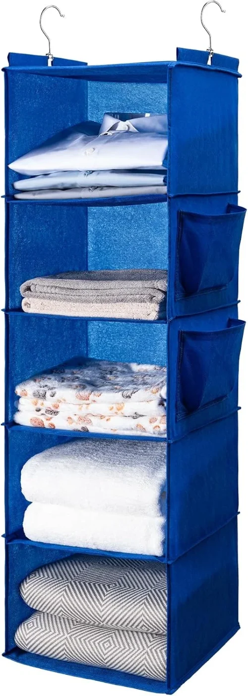 Hanging Closet Organize and Shelves,5-Hanging Shelf （Grey）