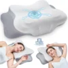 Scozkc Cervical Neck Pillow for Neck Pain - Memory Foam Pillows, White