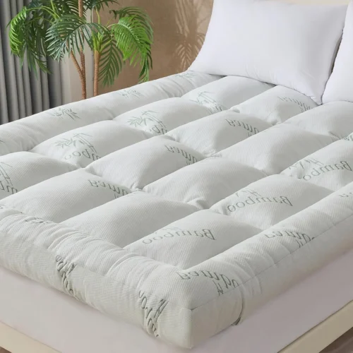 WhatsBedding 5 Inch Memory Foam Mattress Topper Queen Size for Back Pain Relief, with Cooling Breathable Bamboo Viscose Air Layer