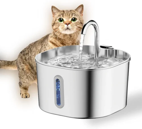Alternative view of Cat Water Fountain Stainless Steel:74oz/2.2L Cat Fountain for Drinking