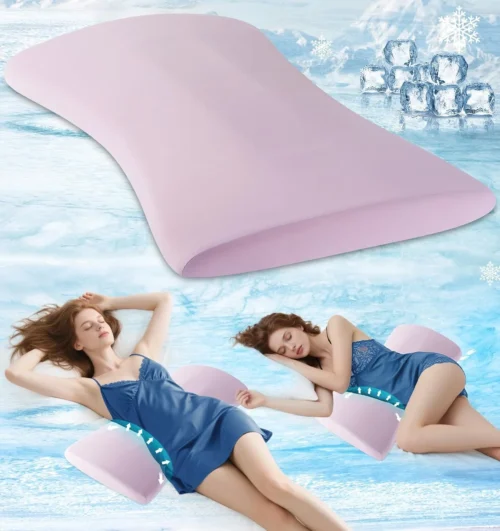Alternative view of Lumbar Support Pillow for Bed – Memory Foam Lower Back Pain Relief Pillow for Sleeping, Ergonomic Lumbar Pillow for Side & Back Sleepers, Sciatica & Hip Pain Relief, Washable Cooling Cover Chair Pads