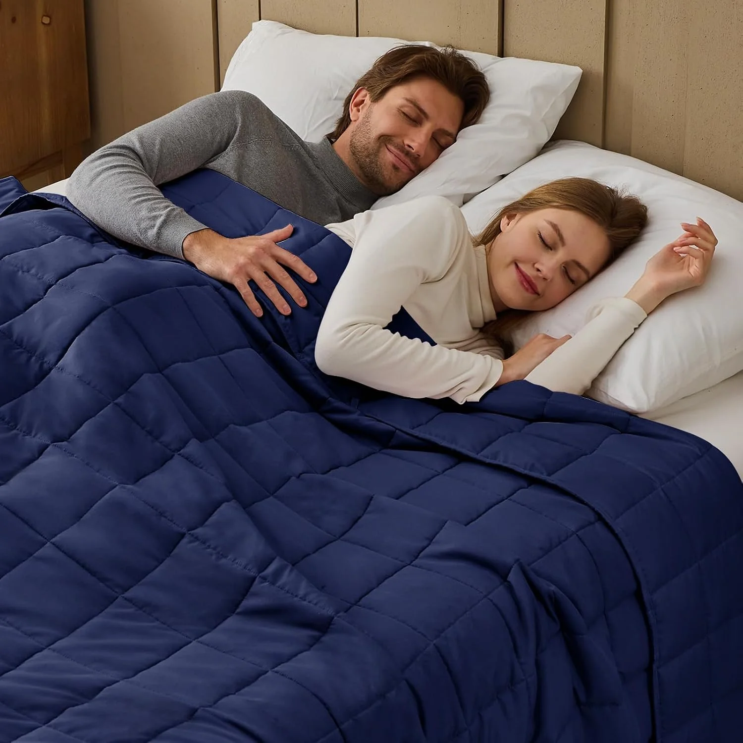 Weighted Blanket for Adults 20lbs, 48x72, Twin Full Size Cooling Heavy Throw Blanket for 180-220lbs, Microfiber Soft Big Blankets Weighted Comforter, Grey - Image 3