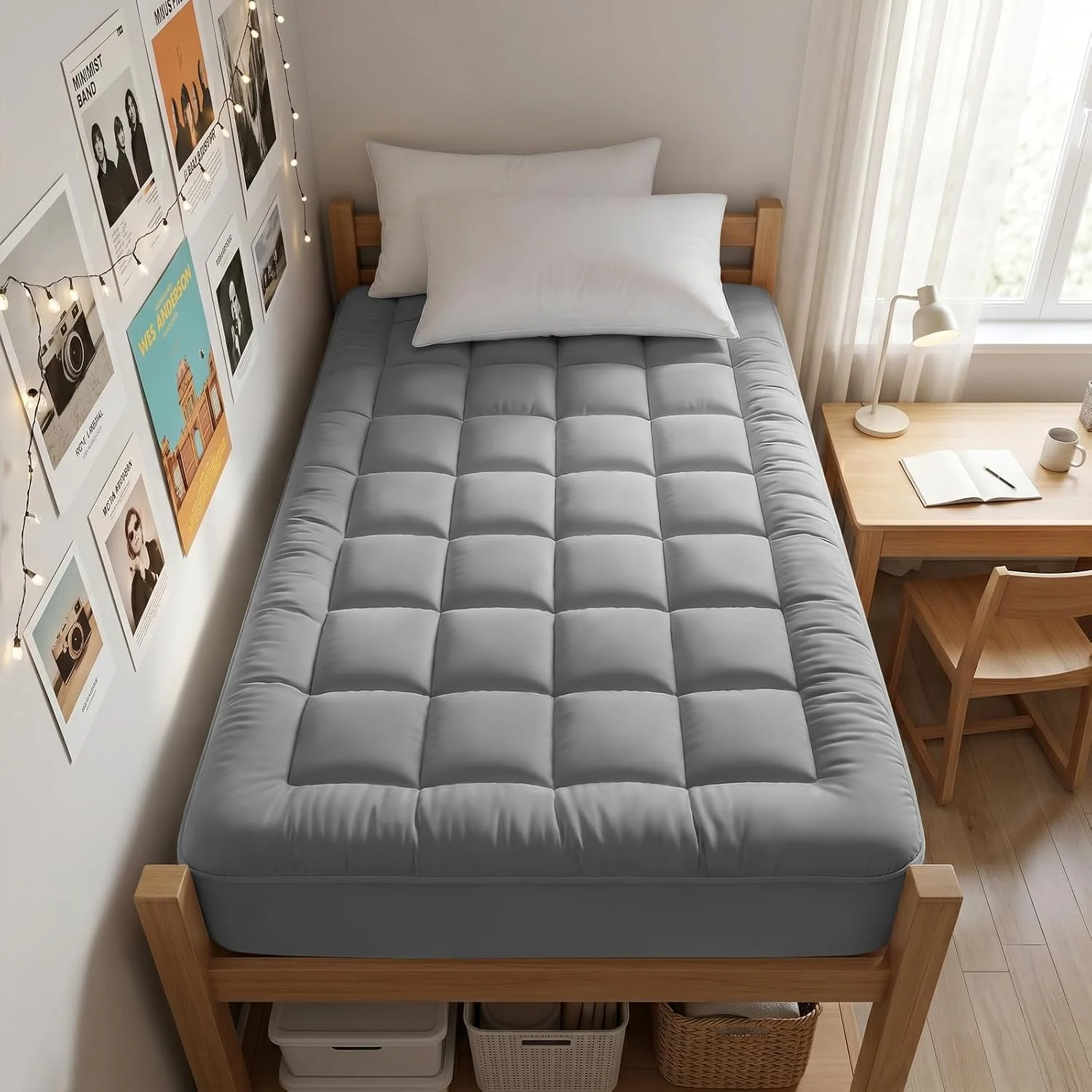 EASELAND Queen Mattress Pad, Extra Thick Cooling Pillow Top Mattress Topper - Image 3