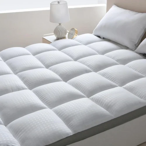 Alternative view of BETENWEL Queen Size Mattress Pad Pillow Top Mattress Cover with Down Alternative Fill- Breathable Mattress Topper Deep Pocket Fits Mattress 8-21 Inches Soft Mattress Protector (60 x 80 Inch, White)
