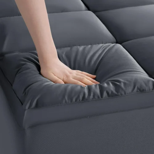 Alternative view of BaliChun Queen Size Mattress Pad Cotton Top Mattress Topper Fitted Quilted Mattress Cover Soft Breathable Pillow Top Cooling Mattress Protector Stretches up 8-21 Deep Pocket (60×80 Inches, White)