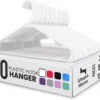Utopia Home Plastic Hangers with Hooks 50 Pack – White Hangers