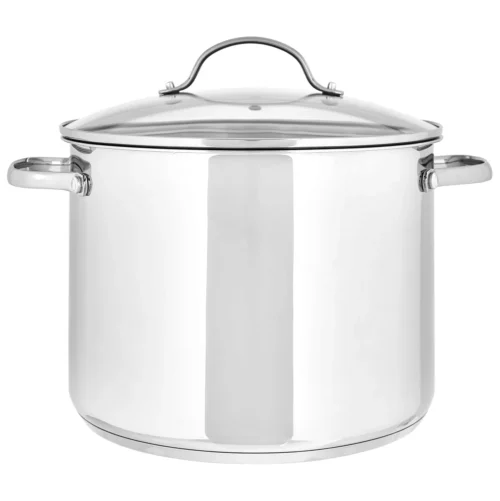 Alternative view of Amazon Basics Stainless Steel Induction Compatible Stock Pot with Glass Lid, Oven Safe, Dishwasher Safe, Sturdy, 8 Quart, Silver