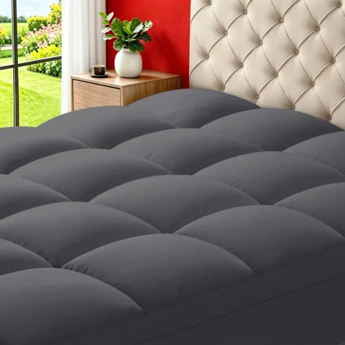 TEXARTIST Mattress Topper Double Size Thick Pillow Top Full Mattress Pad