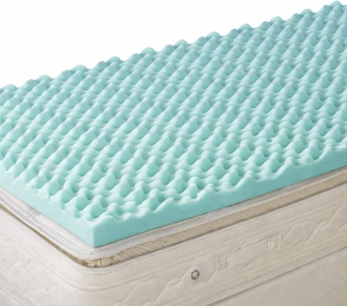 Alternative view of DMI Foam Mattress Topper, Egg Crate Foam Pad, Mattress Pad and Bed Topper for Support, Air Circulation, Pressure Relief and Weight Distribution, Twin Size Mattress, 33 x 72 x 2,Blue