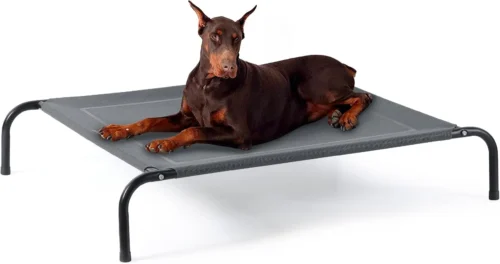 Alternative view of Bedsure Outdoor Elevated Cooling Dog Bed Large Sized Dog, 49in Grey