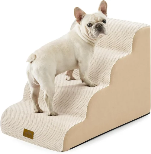 COZY KISS Dog Stair for Small Dog 15.7 H, 3 Step Pet Ramp for Couch
