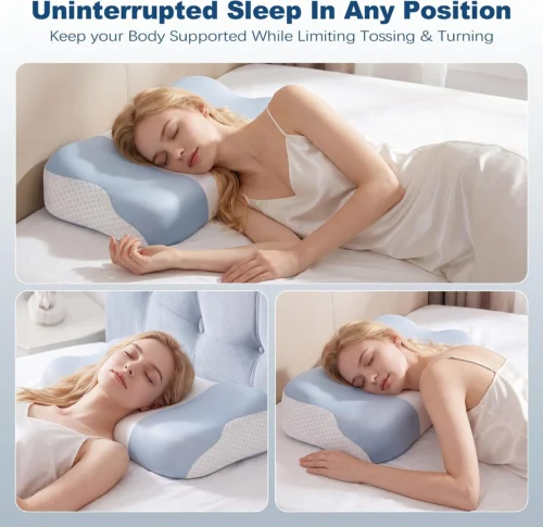 Alternative view of VYLEE Cooling Cervical Neck Pillow, Ergonomic Memory Foam Support Pillow