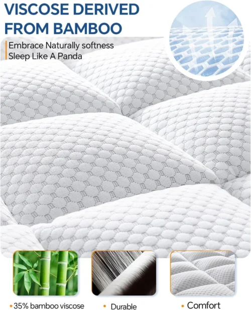 Alternative view of BEDELITE Dual Layer Twin Size Memory Foam Mattress Topper