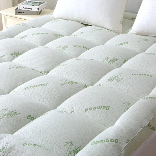 BETENWEL Queen Size Mattress Pad Pillow Top Mattress Cover with Down Alternative Fill- Breathable Mattress Topper Deep Pocket Fits Mattress 8-21 Inches Soft Mattress Protector (60 x 80 Inch, White)