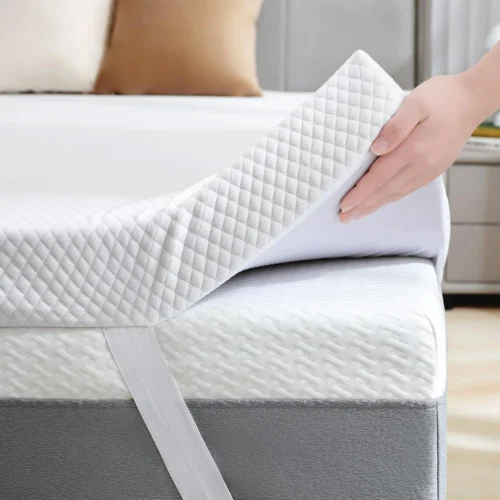 Alternative view of SINWEEK 3 Inch Gel Memory Foam Mattress Topper Twin XL Size for College Dorm, Ventilated High Density Pad for Back Pain, Bed Topper with Removable Soft Cover, CertiPUR-US Certified