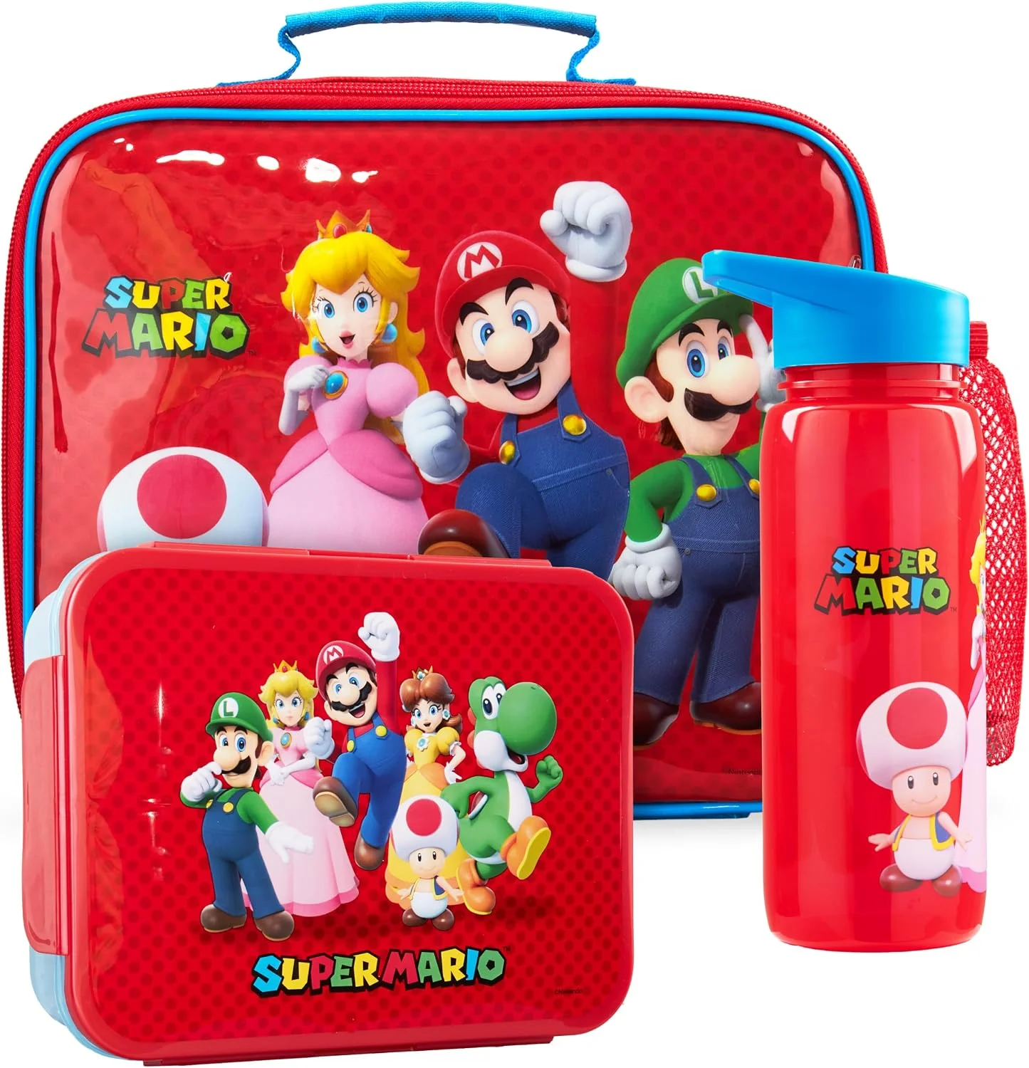 Get Trend Pokemon Insulated Lunch Bag 3Pc Set with Reusable Bento Box & 21.6 fl oz BPA-Free Water Bottle with Straw, Lightweight Pikachu Kids Lunch Box, Gamer Gifts for Boys (Multi Pokemon) - Image 3