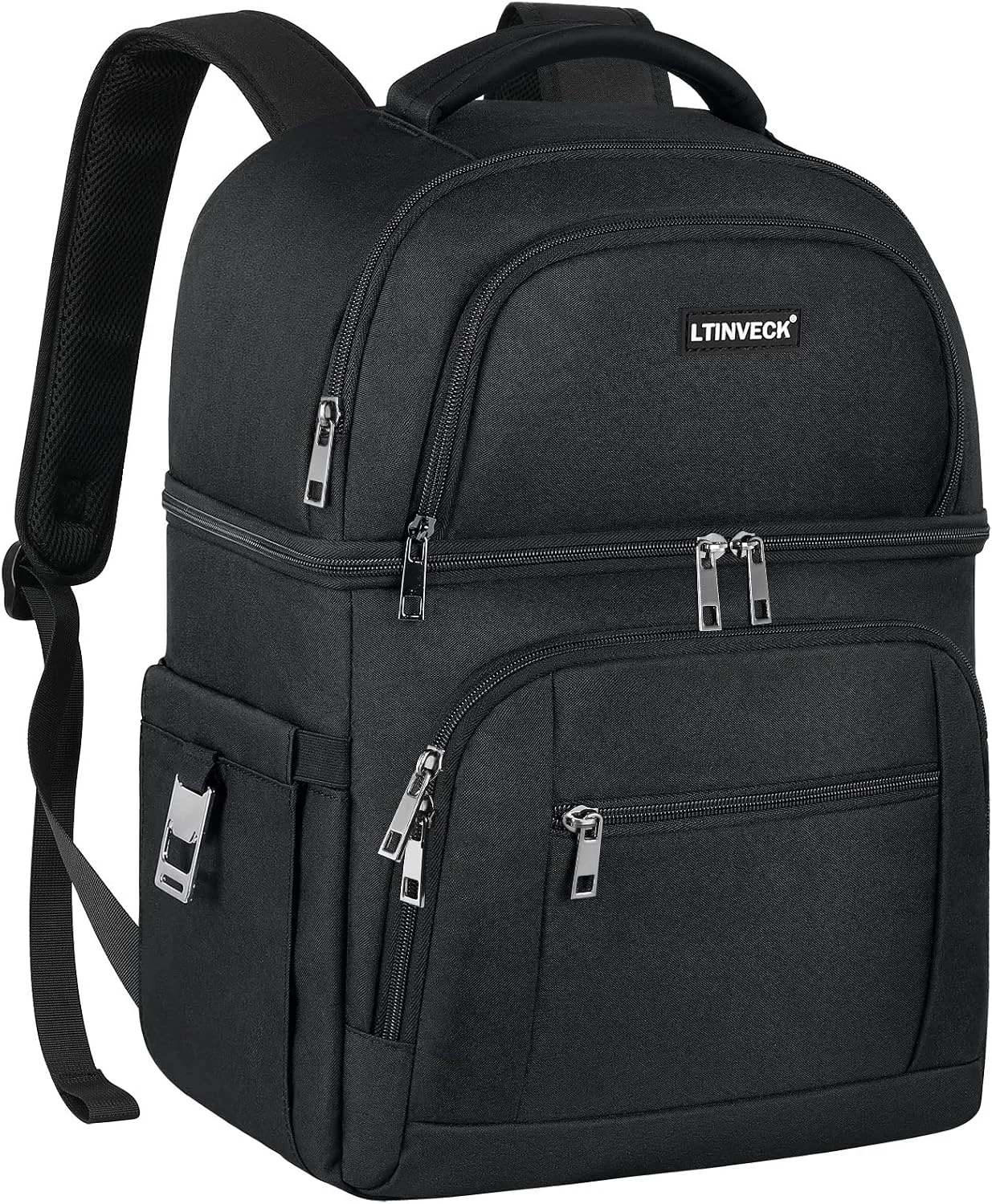 Backpack, Insulated Backpack Cooler Leakproof Double Deck Cooler Bag for Men Women RFID Lunch Backpack - Image 2