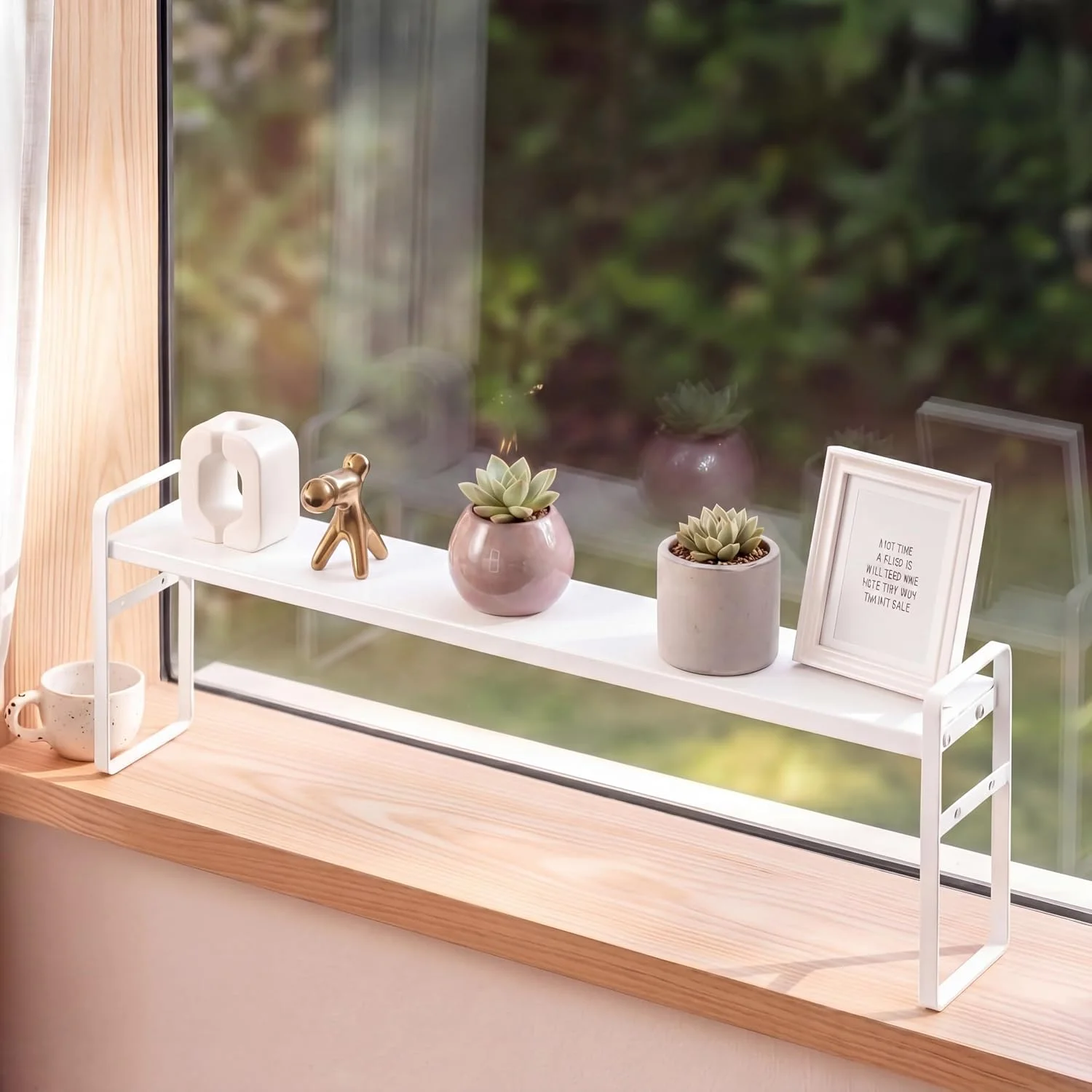 Extendable Narrow Window Sill Plant Shelf Kitchen Sink Organizer - Image 4