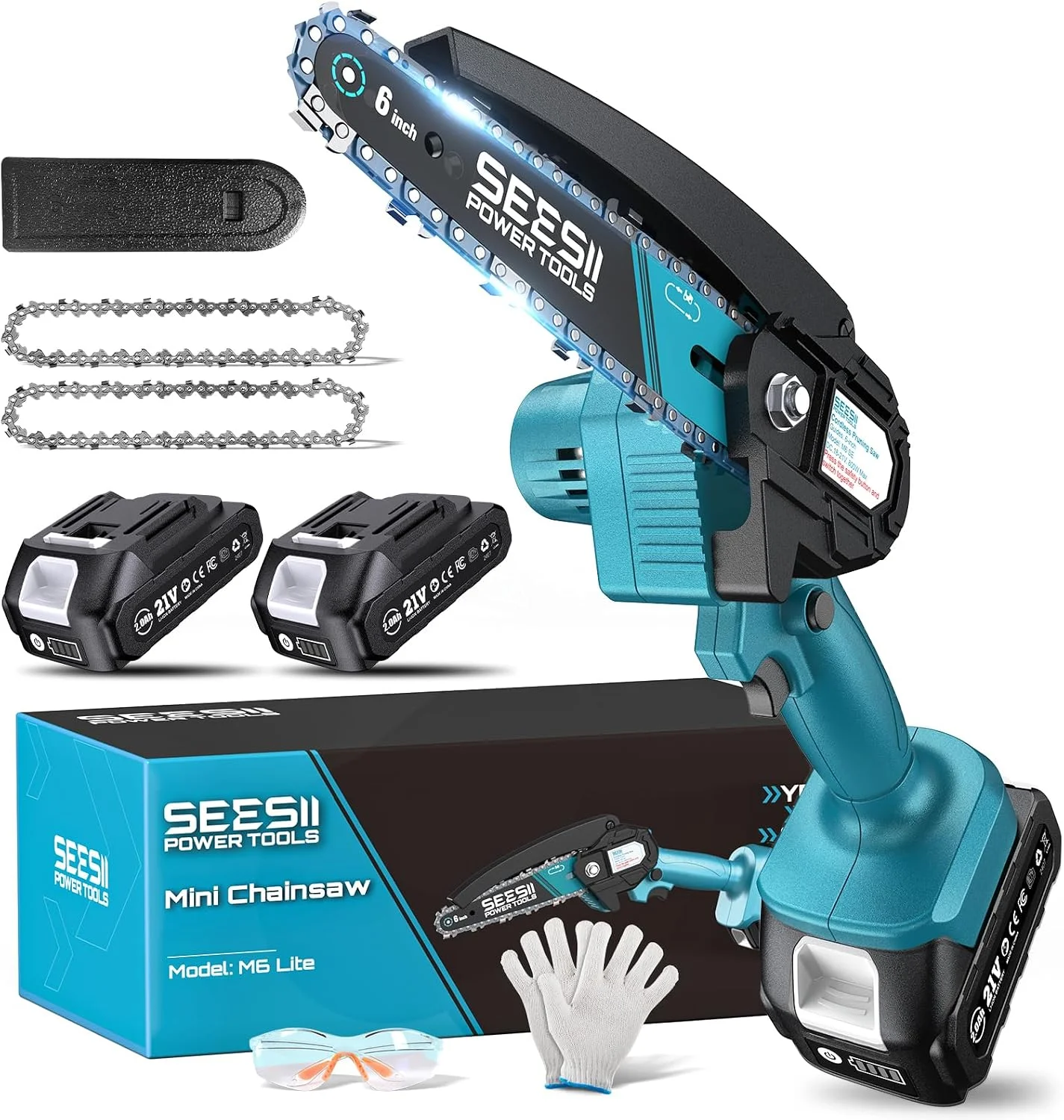 6 Inch Mini Electric Chainsaw Cordless Battery Powered - Image 4