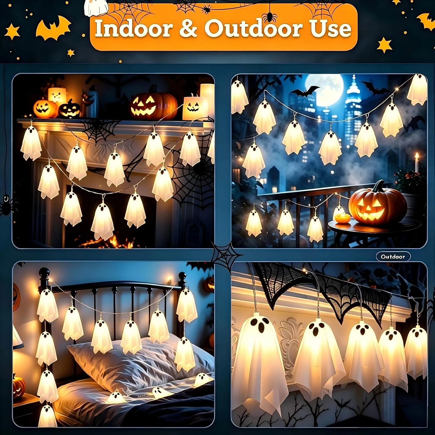 Decorations Outdoor, Solar Ghost Halloween Decor Lights - Image 4