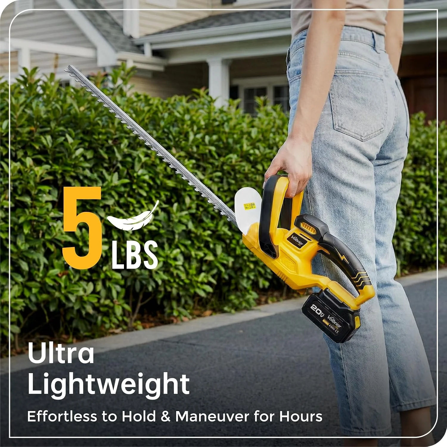 20V Cordless Hedge Trimmer, 22-Inch Blade, 2 x 4.0Ah Batteries - Image 4