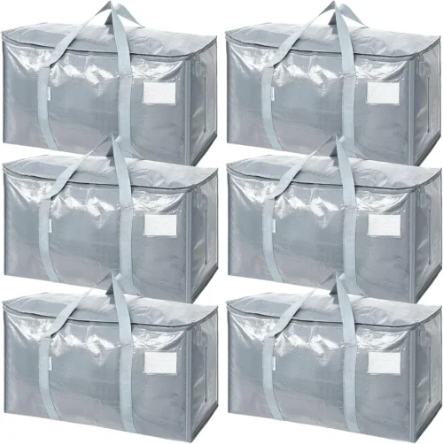 Alternative view of TICONN 6 Pack Extra Large Moving Bags Heavy Duty with Zippers & Carrying Handles, Durable Storage Bags Moving Boxes for Closet Organizers and Storage (6 Pack, Blue)
