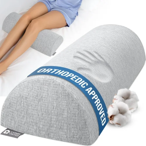 Alternative view of 5 STARS UNITED Knee Pillow for Side Sleepers - Hip Pain Relief, Memory Foam Leg Cushion for Side Sleeping - Between Legs Pillow for Sciatica & Lower Back Pain, Arctic Gray