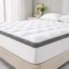 Puredown® Memory Foam Mattress Topper King Size, Fluffy Quilted Mattress Protector with Shredded Memory Foam & Polyester Fill, Pillow Top Mattress Cover with Deep Pocket Fits 8-21 Inches