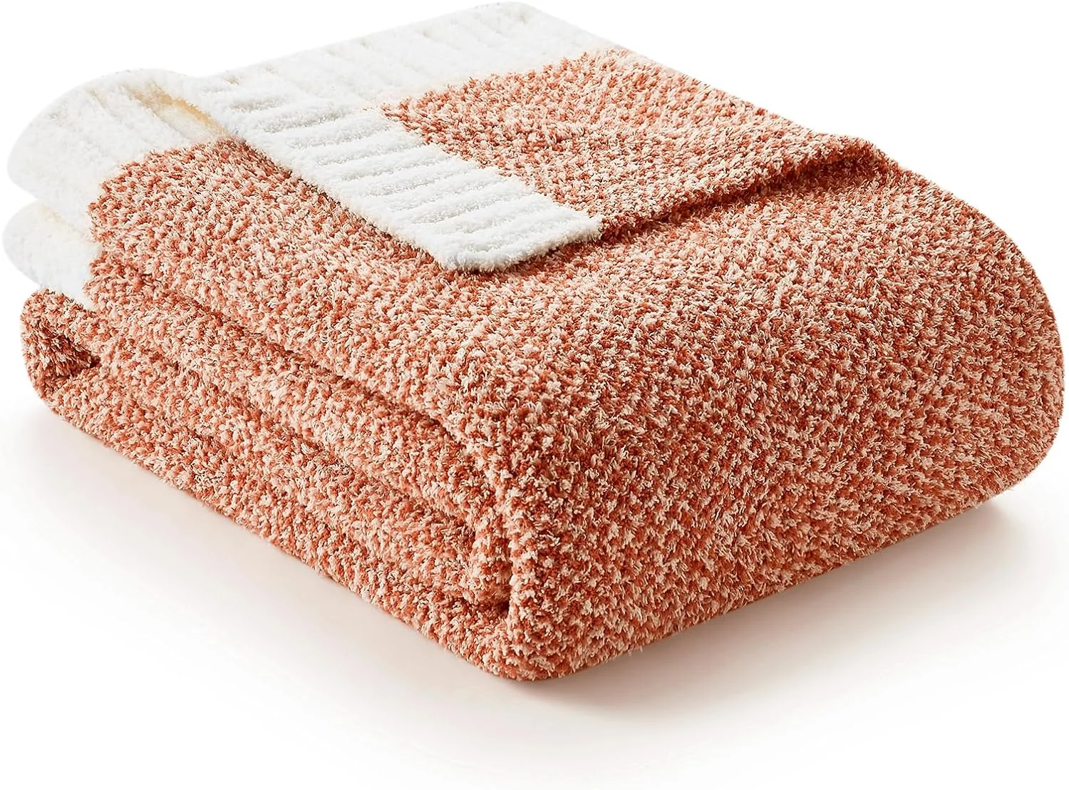 Snuggle Sac Buttery Ivory Throw Blanket for Couch, Reversible Super Soft Knitted Blankets, Warm Cozy Knit Fuzzy Plush Lightweight Throws Dupes for Sofa, Bed, Picnic, Ivory, 50 x 60 inches - Image 4