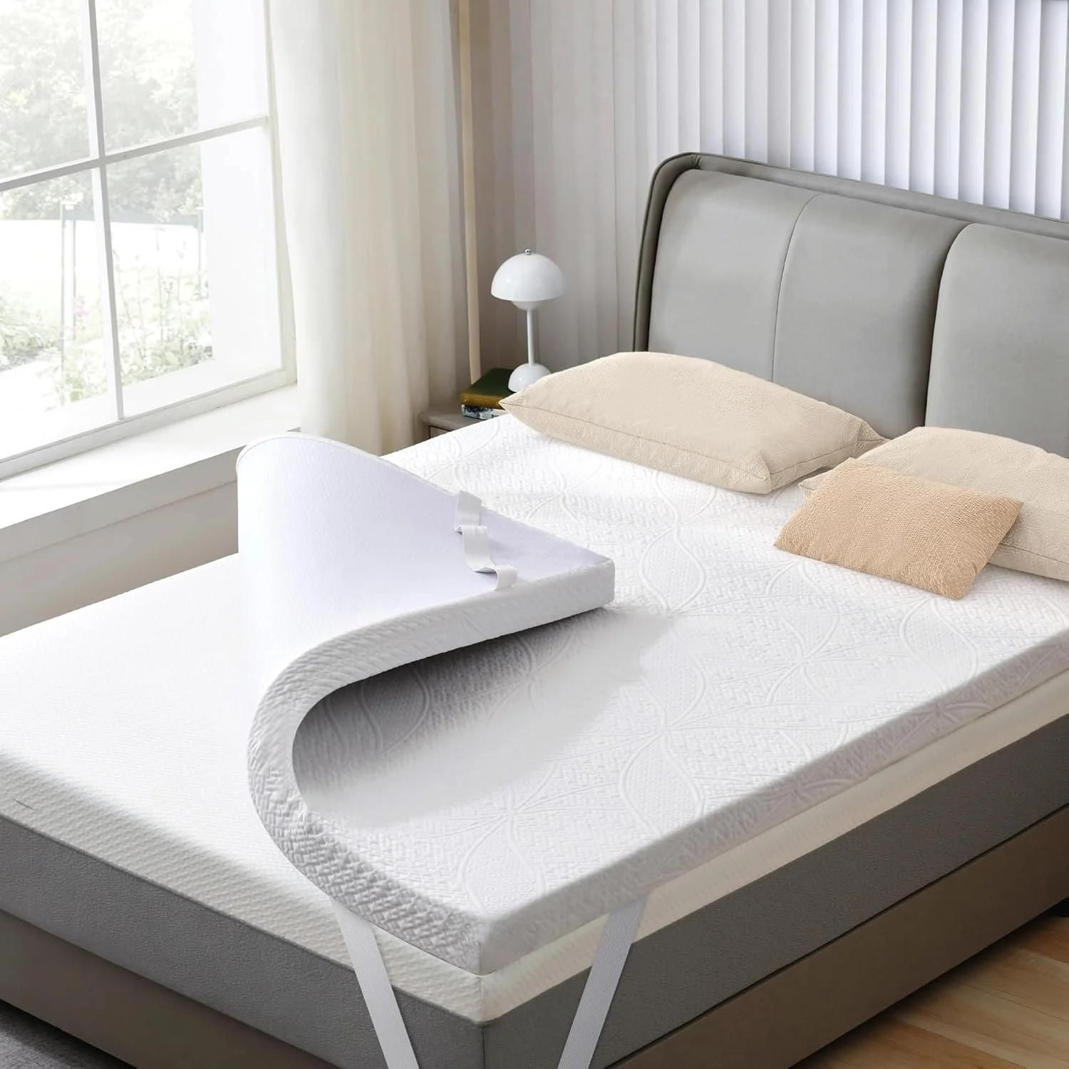 SINWEEK 2 Inch Twin Size Gel Memory Foam Mattress Topper - Image 2