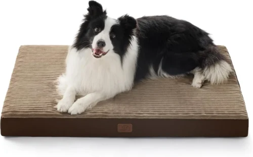 Alternative view of Bedsure ComfyFleece Dog Bed Large with Washable Cover, 89x56x7CM, Grey